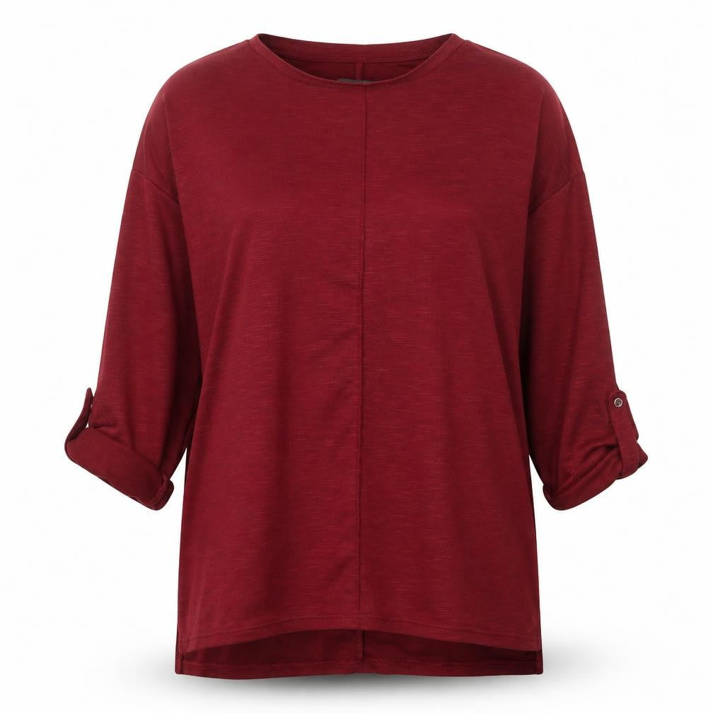 Primark Womens Red Scoop Neck  Polyester Pullover Jumper Size M