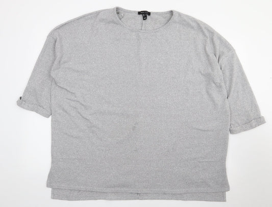 New Look Womens Grey Round Neck  Polyester Pullover Jumper Size L