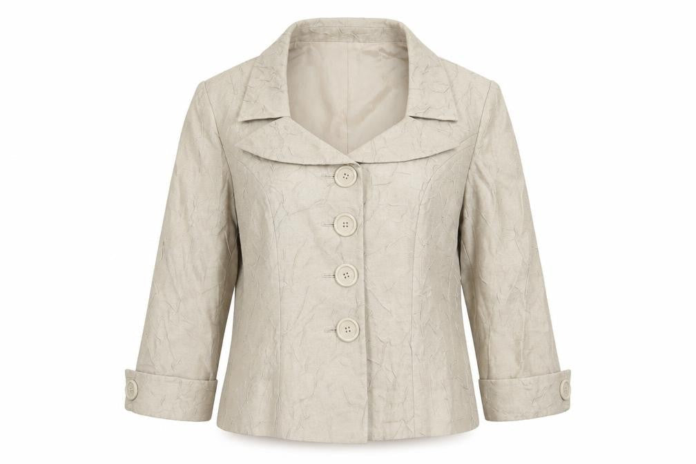 Peter Mantma Womens Beige   Jacket Blazer Size 14  Button
