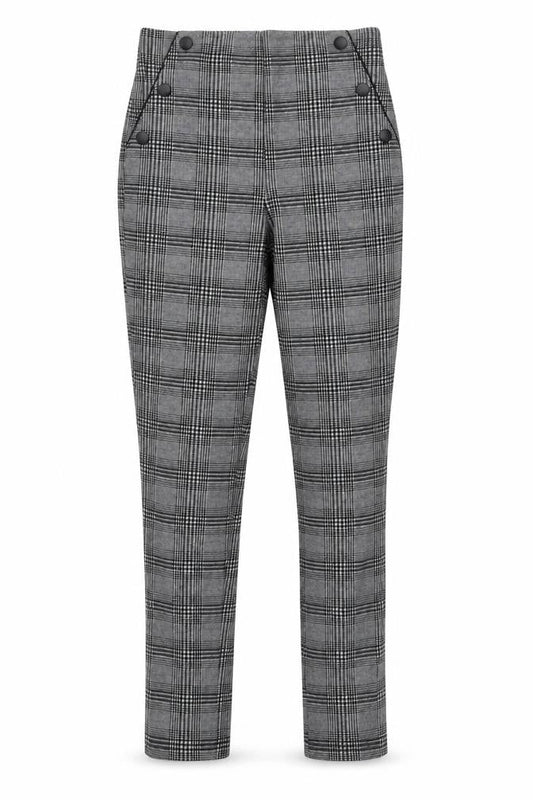 Stardivarius Womens Grey Plaid Polyester Trousers  Size M L27 in Regular