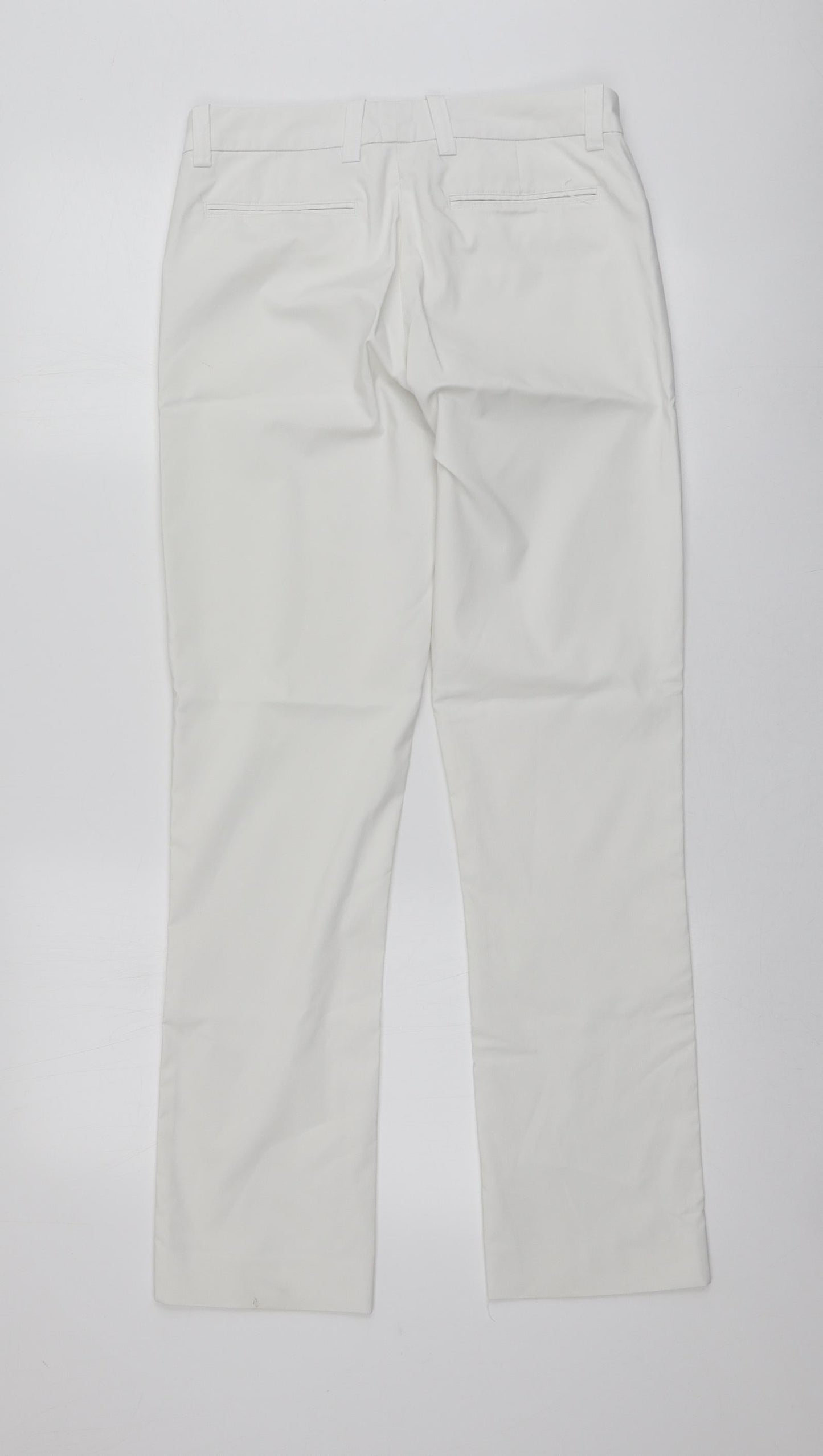 Abacus Womens White  Polyester Trousers  Size 4 L31 in Regular