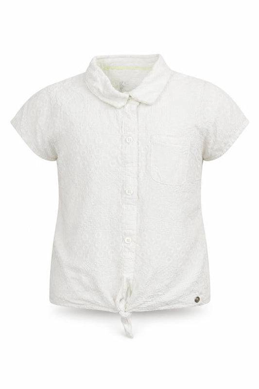 Debenhams Girls White  Cotton Basic Button-Up Size 9 Years Collared