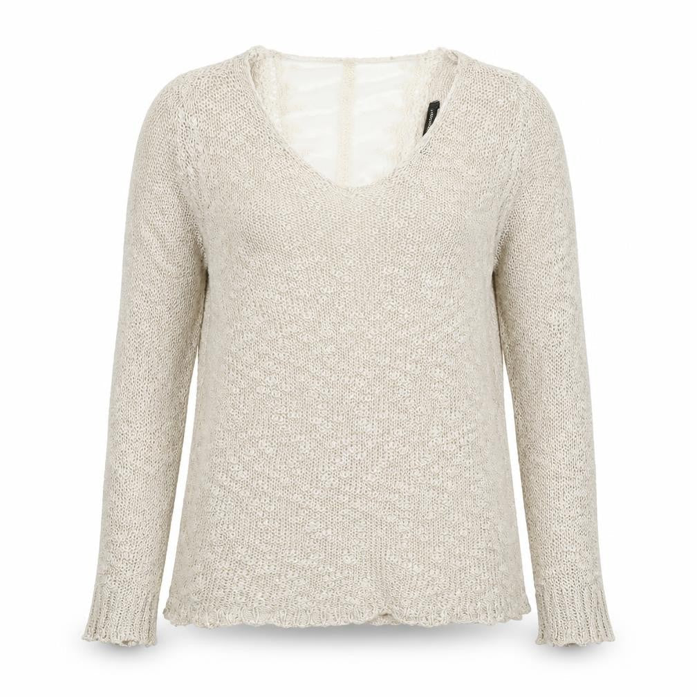 QED London Womens Ivory Round Neck  Acrylic Pullover Jumper Size L