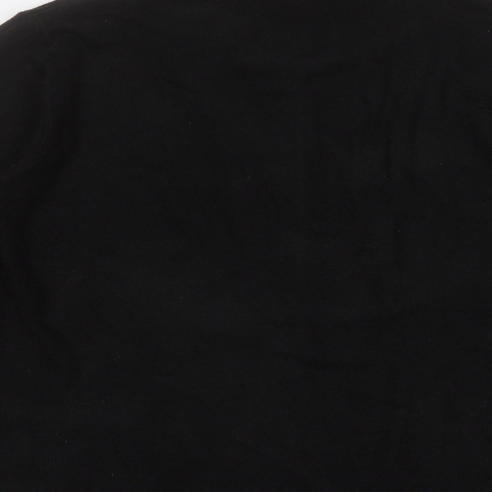 INTUITION Womens Black Mock Neck  Acrylic Pullover Jumper Size 16