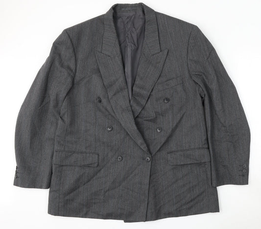 Marks and Spencer Mens Grey  Wool Jacket Suit Size 44