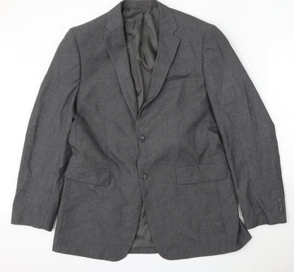 Jack Reid Mens Grey  Polyester Jacket Suit Size 40