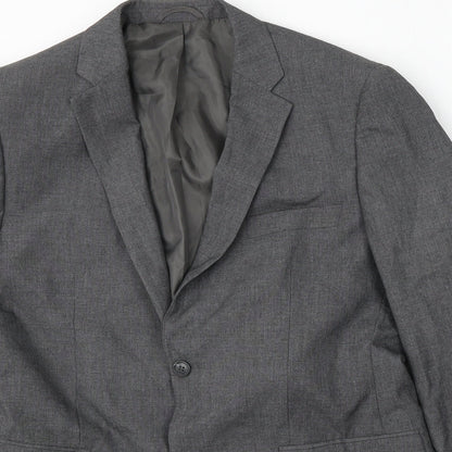 Jack Reid Mens Grey  Polyester Jacket Suit Size 40