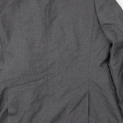 Jack Reid Mens Grey  Polyester Jacket Suit Size 40