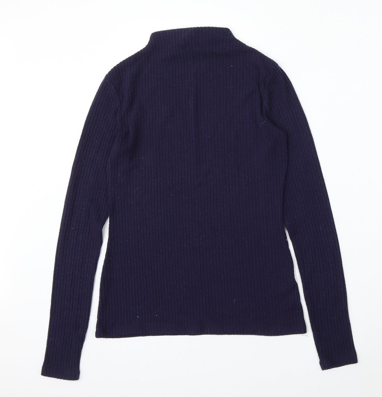 NEXT Womens Blue Round Neck  Polyester Pullover Jumper Size 8