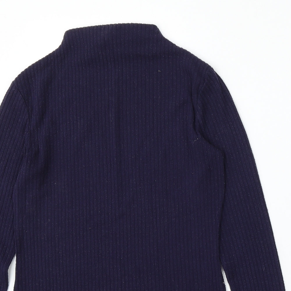 NEXT Womens Blue Round Neck  Polyester Pullover Jumper Size 8