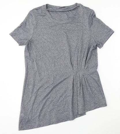 Next Womens Blue Round Neck  Viscose Pullover Jumper Size 10
