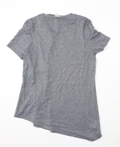 Next Womens Blue Round Neck  Viscose Pullover Jumper Size 10