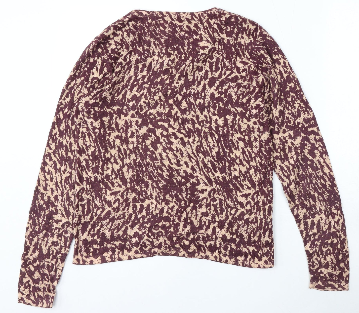 NEXT Womens Purple Round Neck  Cotton Cardigan Jumper Size 12