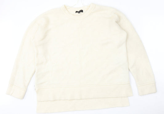 New Look Womens Beige Round Neck  Acrylic Pullover Jumper Size 16
