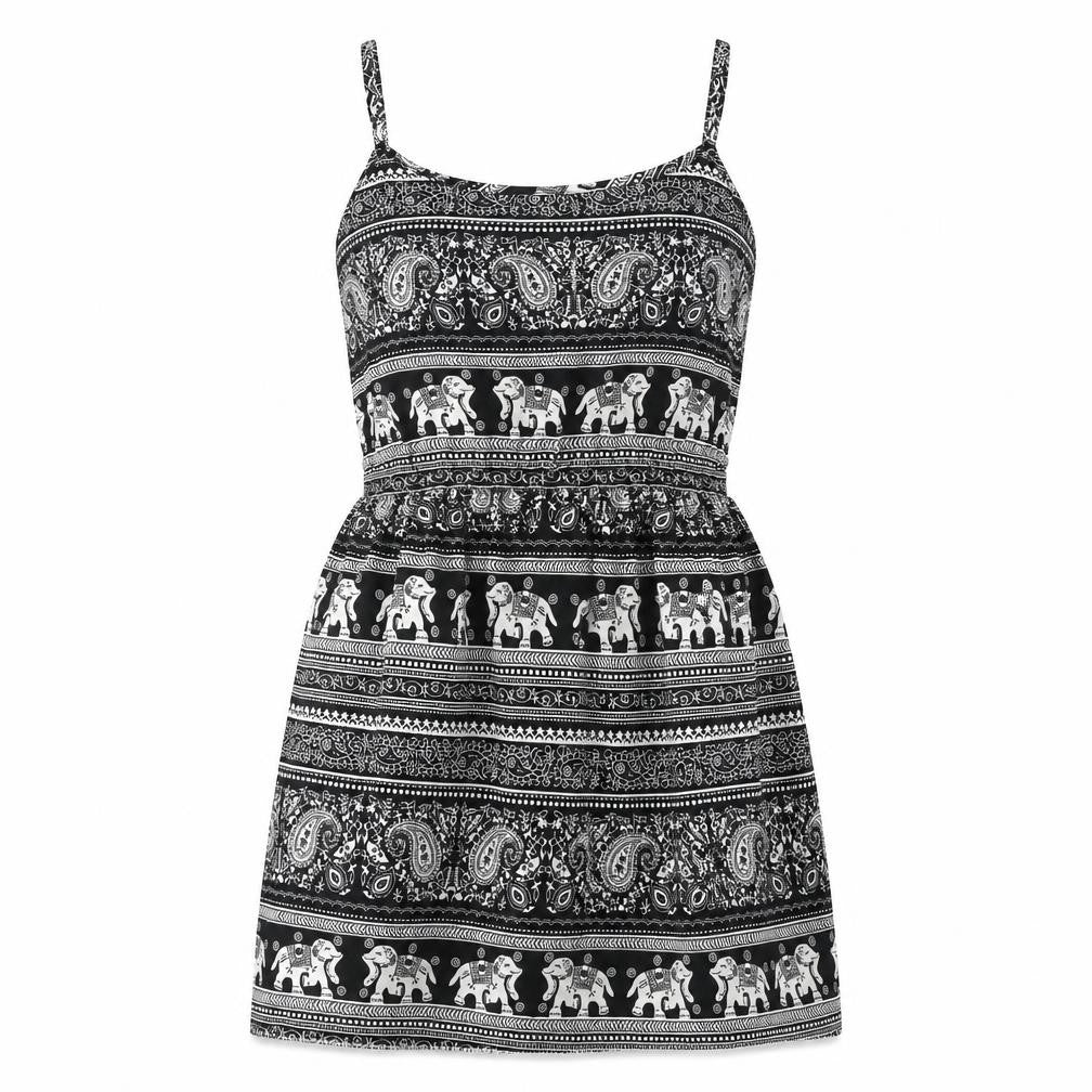 Boohoo Womens Black Geometric Polyester Shift  Size 8  Round Neck