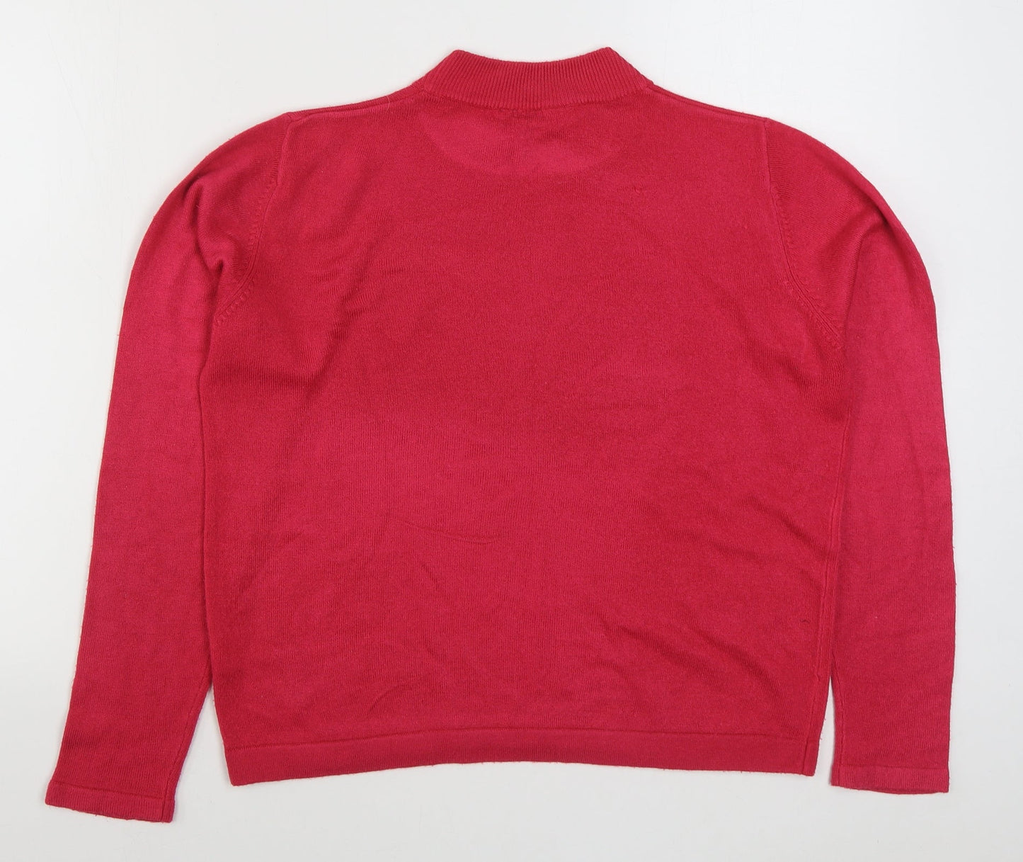 Originals Womens Pink Round Neck  Acrylic Pullover Jumper Size 14