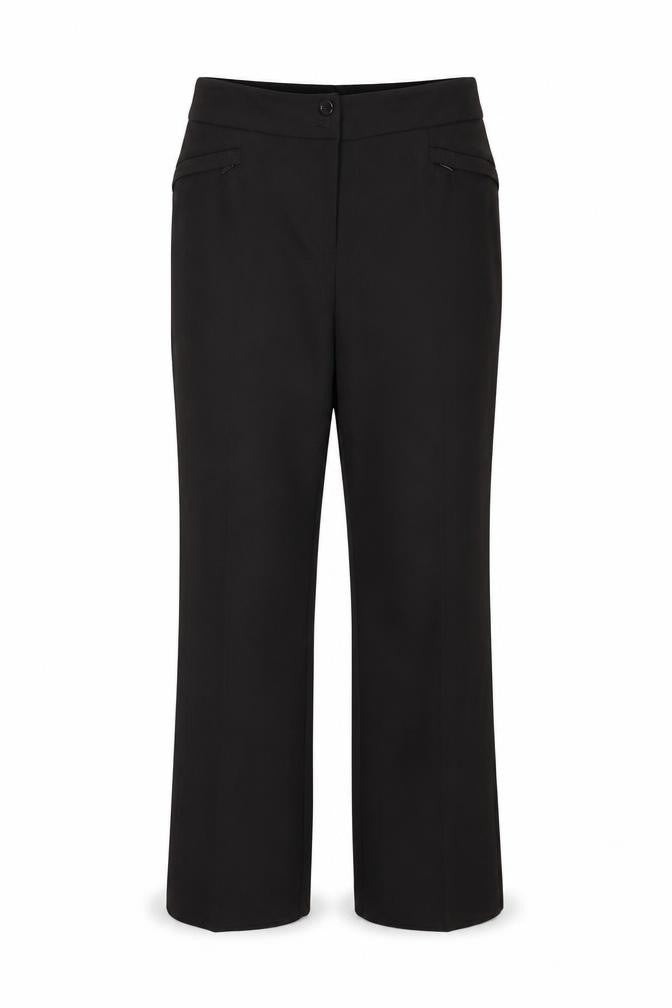 BHS Womens Brown  Polyester Trousers  Size 14 L28 in Regular Zip