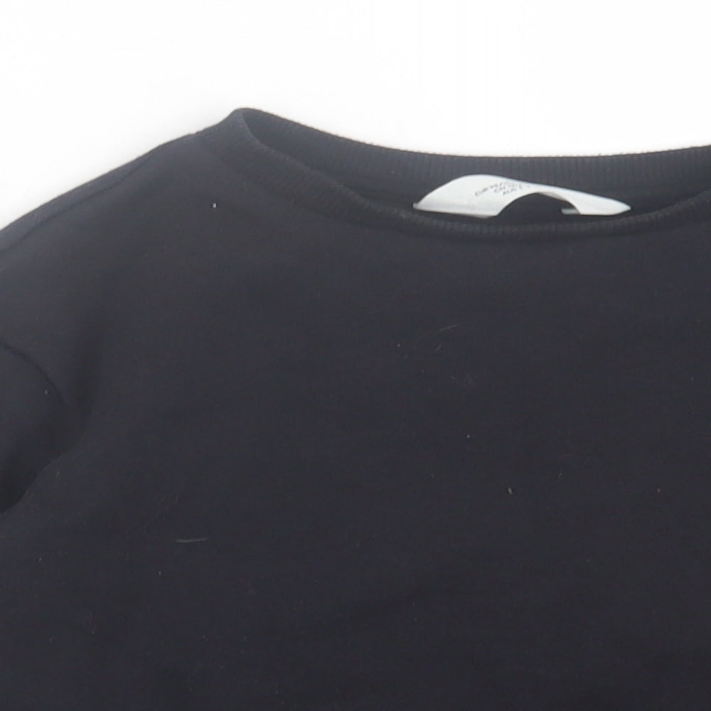 H&M Boys Black  Cotton Pullover Sweatshirt Size 2-3 Years  Pullover