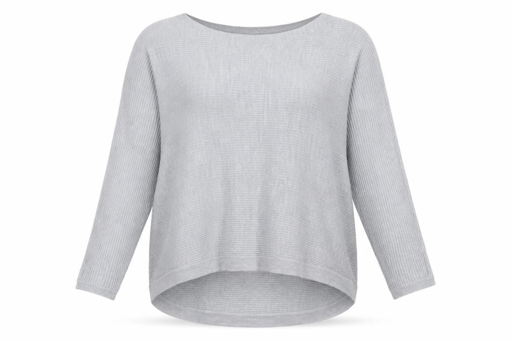 Principes Womens Grey Boat Neck  Acrylic Pullover Jumper Size 18