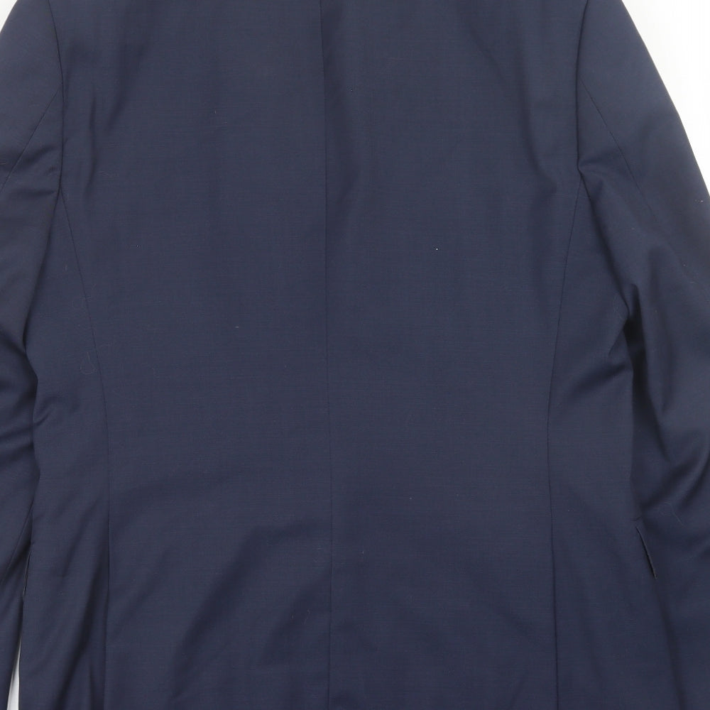 Paul Costelloe Mens Blue  Wool Jacket Suit Jacket Size 40