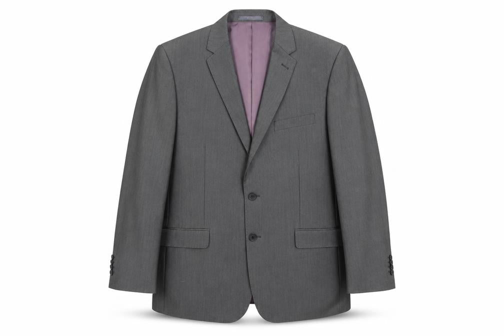 Aspen & Court Mens Grey  Polyester Jacket Suit Jacket Size 40