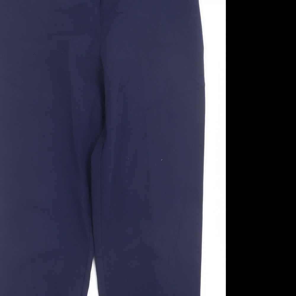 ASOS Womens Blue  Polyester Trousers  Size 12 L27 in Regular Hook & Eye