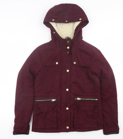 Topshop Womens Purple   Jacket Coat Size 8  Zip