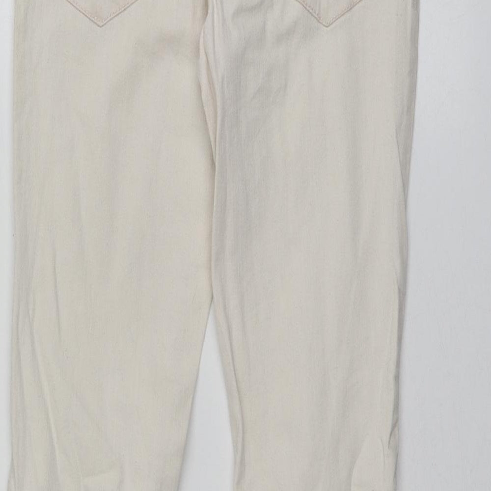 NEXT Girls Pink  Cotton Skinny Jeans Size 12 Years L26 in Regular