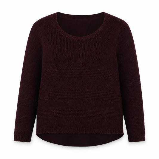 Per Una Womens Purple Round Neck  Acrylic Pullover Jumper Size 16