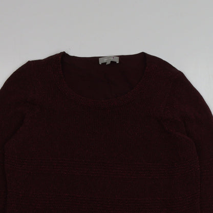Per Una Womens Purple Round Neck  Acrylic Pullover Jumper Size 16