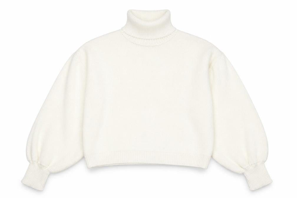 Saw It First Womens Ivory Roll Neck  Acrylic Pullover Jumper Size M