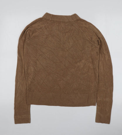 Preloved TU Womens Brown Round Neck  Acrylic Pullover Jumper Size 10 - Back