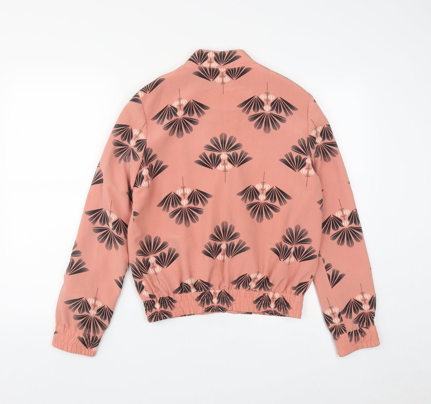 NEXT Womens Orange Geometric  Jacket  Size 6  Zip