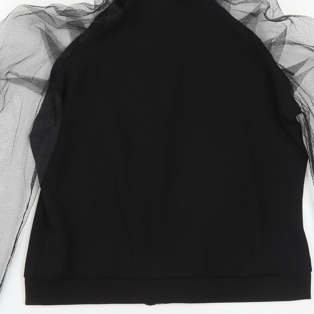I SAW IT FIRST Womens Black  Polyester Basic Blouse Size XS High Neck