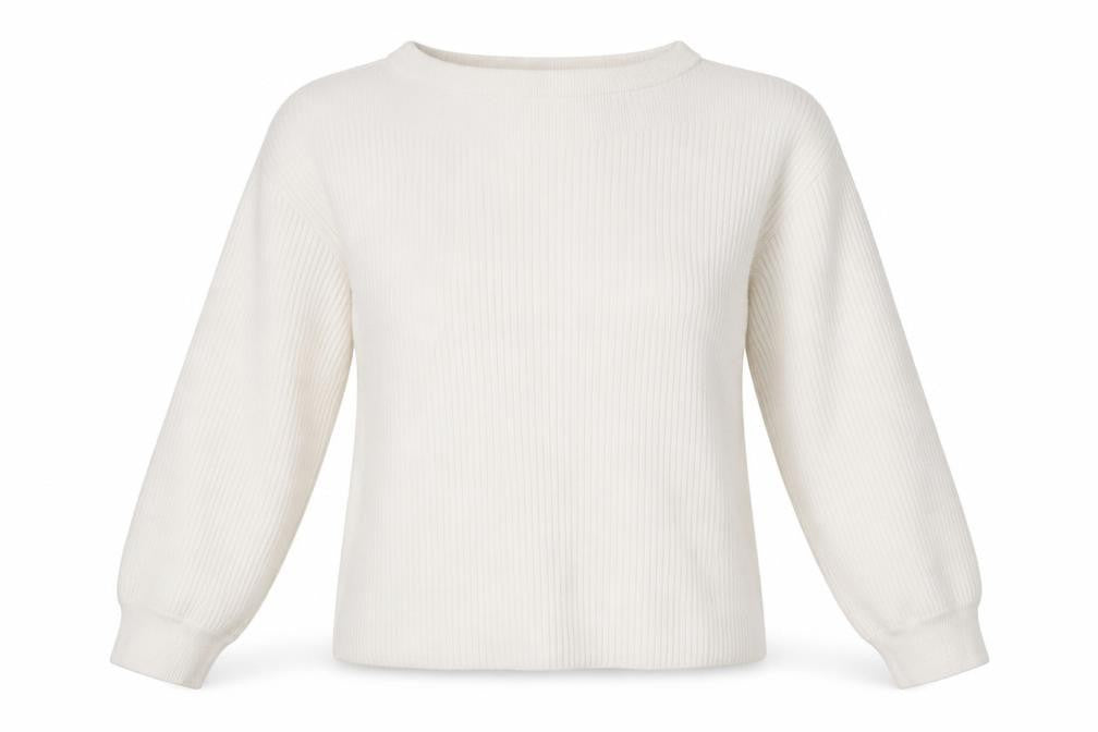 Topshop Womens White Boat Neck  Acrylic Pullover Jumper Size S