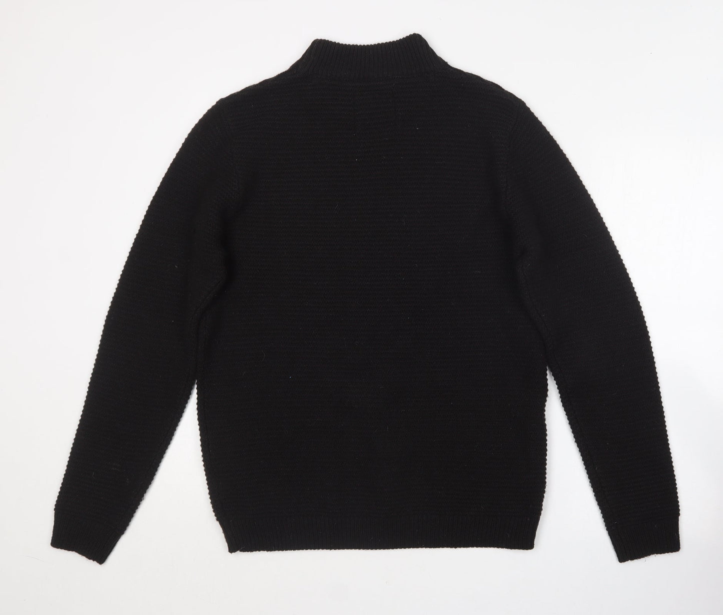 Threadbare Womens Black Round Neck  Acrylic Pullover Jumper Size M