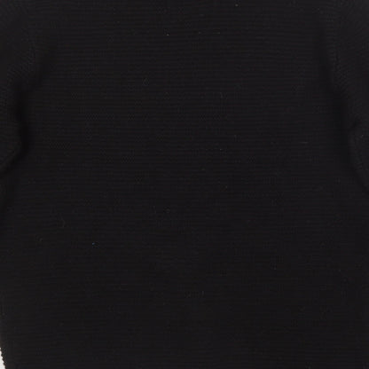 Threadbare Womens Black Round Neck  Acrylic Pullover Jumper Size M