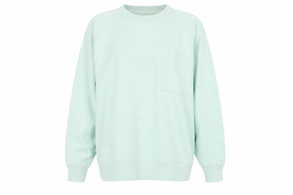 FOR Womens Green Round Neck  Cotton Pullover Jumper Size L