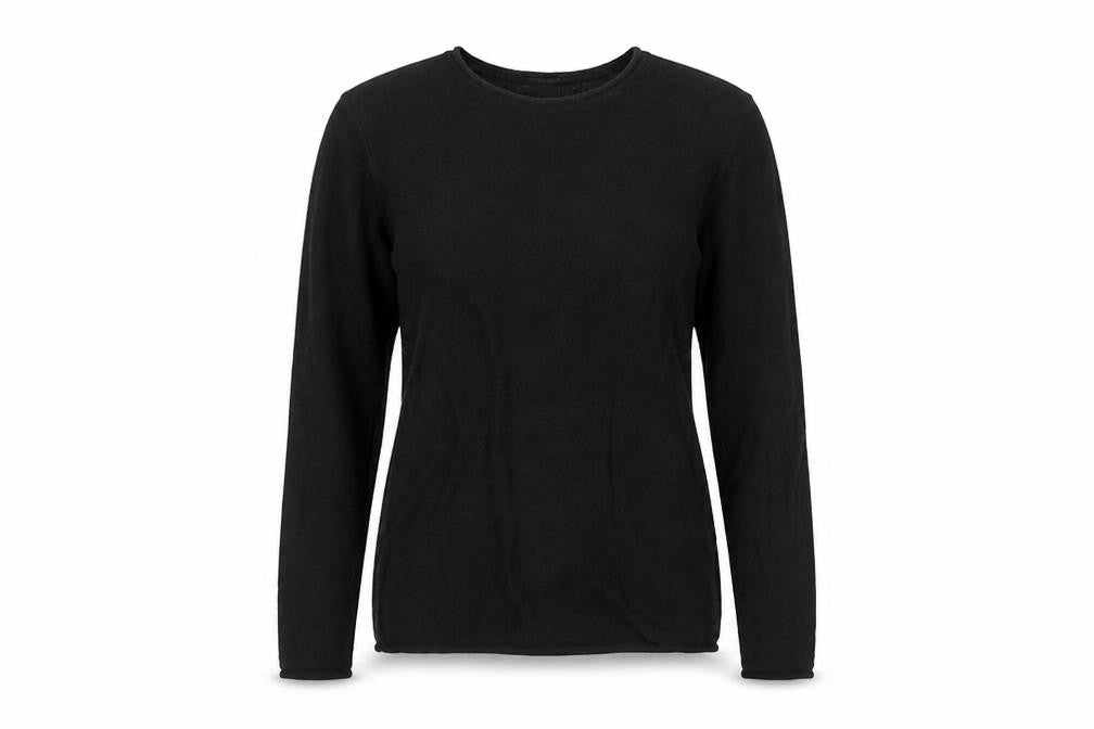 H&M Womens Black Round Neck  Cotton Pullover Jumper Size S