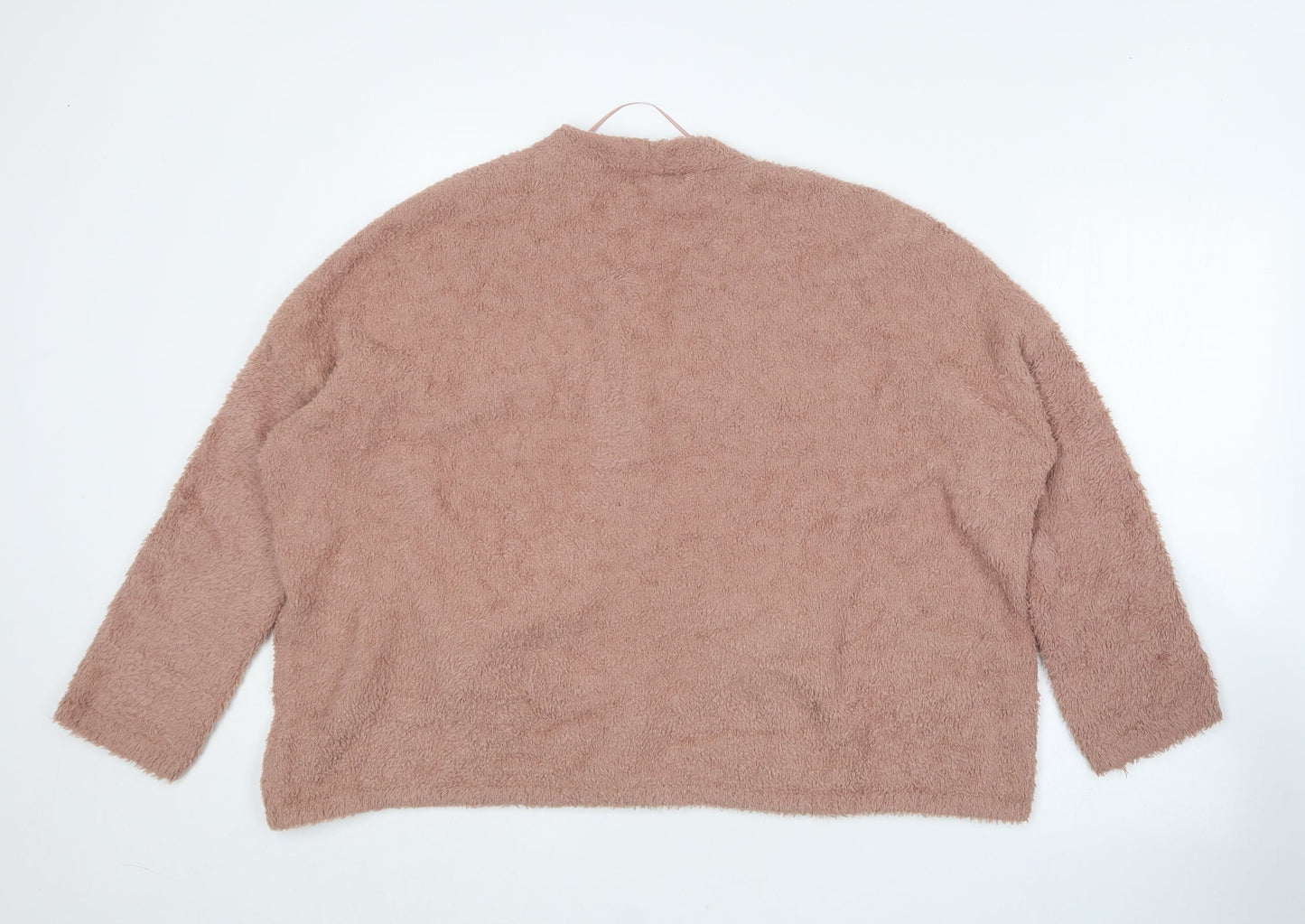 Pull&Bear Womens Pink V-Neck  Acrylic Cardigan Jumper Size M