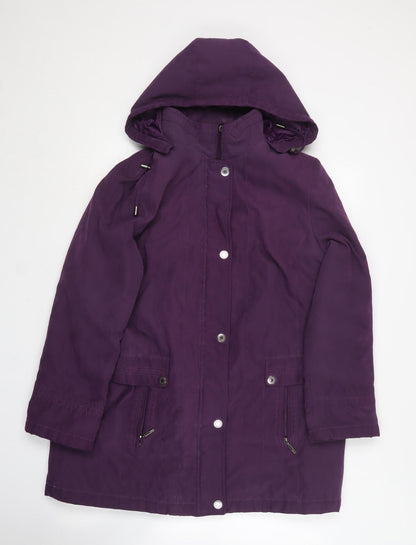 Bonmarché Womens Purple Pea Coat Coat Size M
