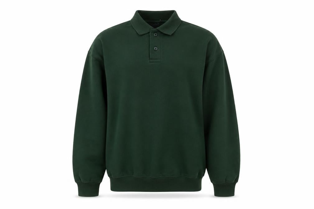 Whytes Mens Green Collared  Acrylic Pullover Jumper Size S
