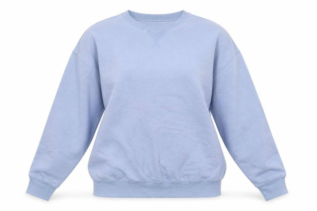 New Look Womens Blue Round Neck  Cotton Pullover Jumper Size M