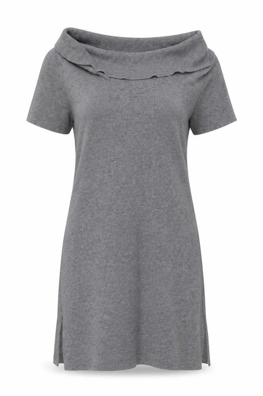 Coldwater Creek Womens Grey  Nylon Jumper Dress  Size XS  Boat Neck