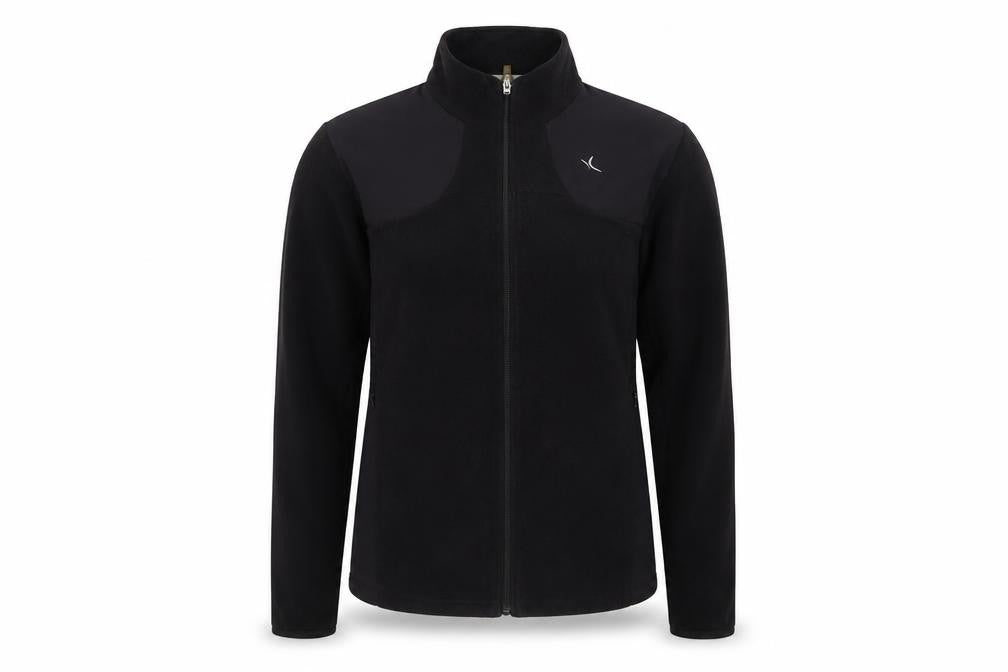 DOMYOS Womens Black Collared  Polyester Full Zip Jumper Size M