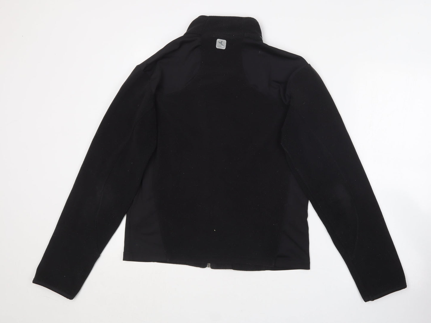 DOMYOS Womens Black Collared  Polyester Full Zip Jumper Size M