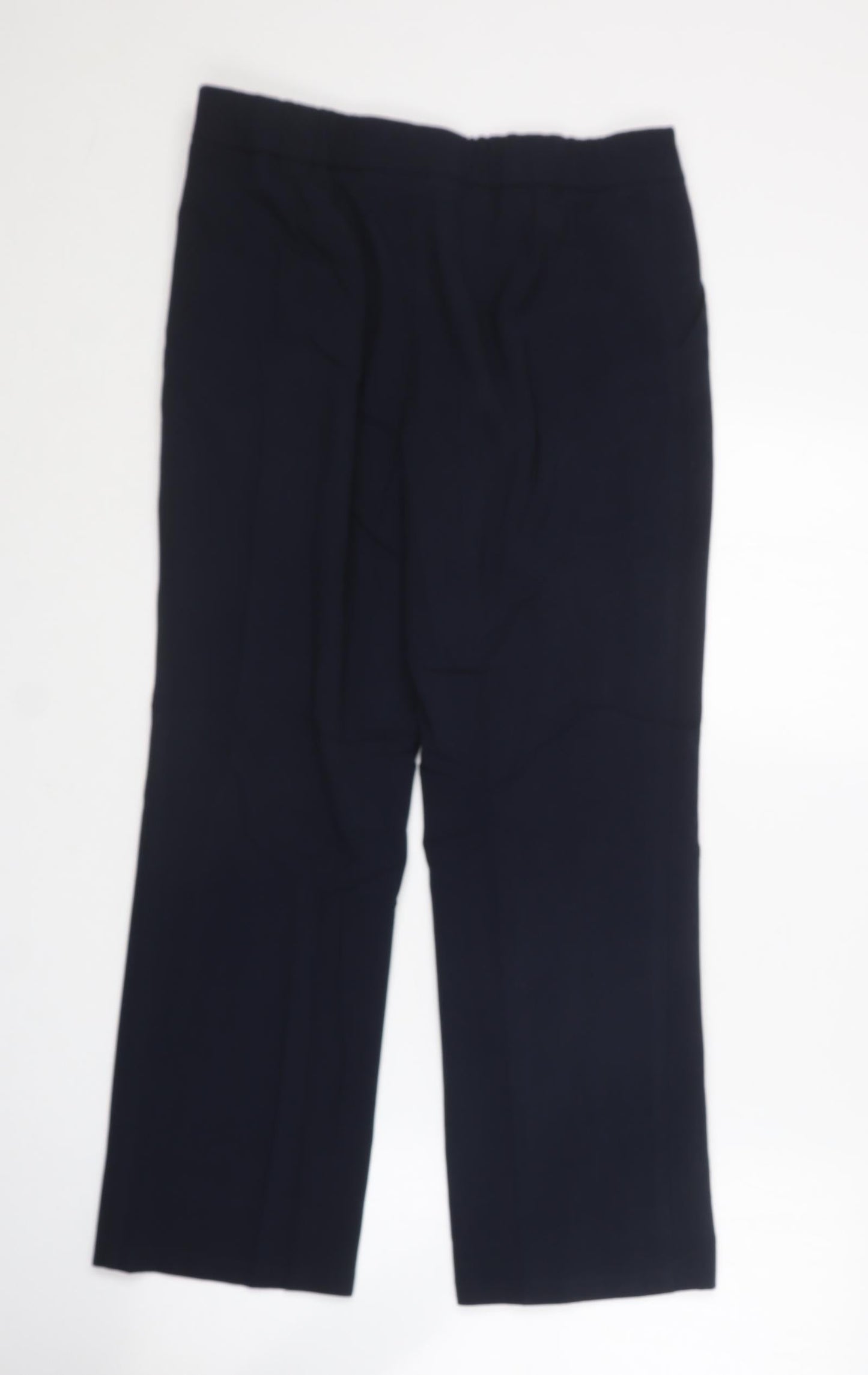 Marks and Spencer Womens Blue  Polyester Dress Pants Trousers Size 12 L23 in Regular