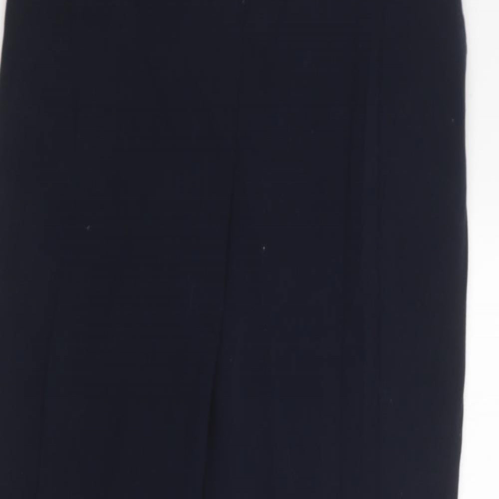 Marks and Spencer Womens Blue  Polyester Dress Pants Trousers Size 12 L23 in Regular