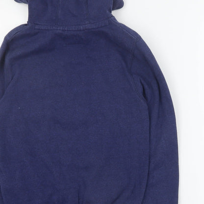 Next Girls Blue  Cotton Pullover Hoodie Size 8 Years  Pullover - Slogan