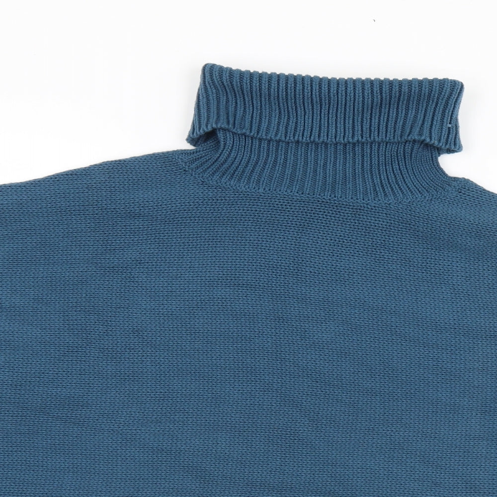 Preworn Womens Green Roll Neck  Acrylic Pullover Jumper One Size